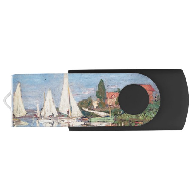Claude Monet - Regattas at Argenteuil Flash Drive (Back)