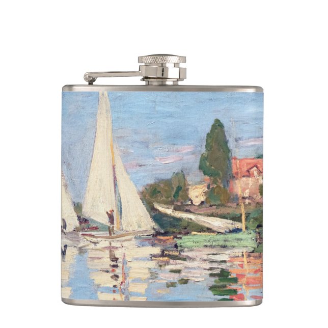 Claude Monet - Regattas at Argenteuil Flask (Front)