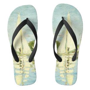 Claude Monet. Regattas at Argenteuil Flip Flops