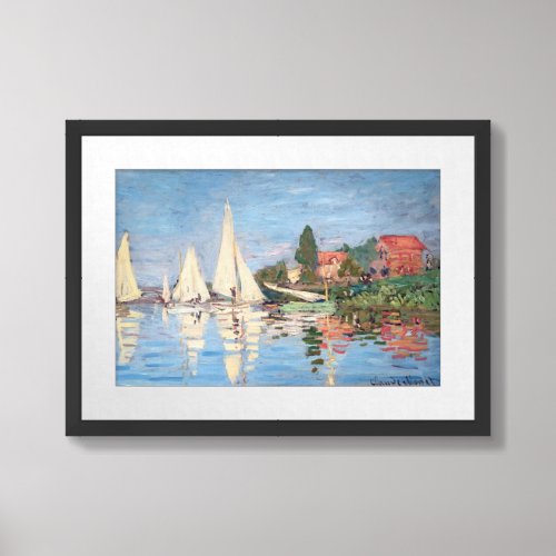 Claude Monet _ Regattas at Argenteuil Framed Art