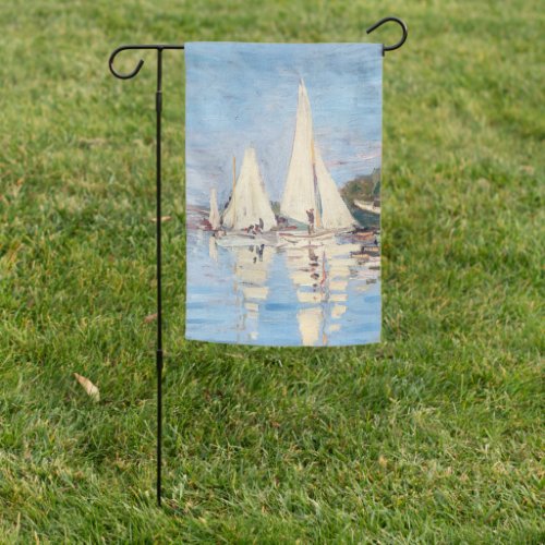 Claude Monet _ Regattas at Argenteuil Garden Flag