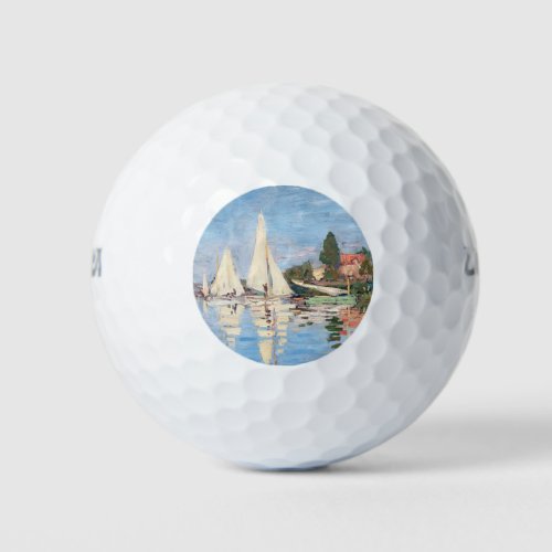 Claude Monet _ Regattas at Argenteuil Golf Balls