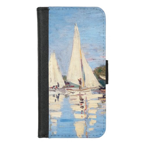 Claude Monet _ Regattas at Argenteuil iPhone 87 Wallet Case