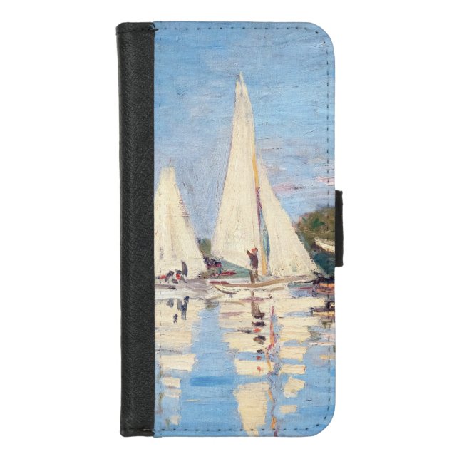 Claude Monet - Regattas at Argenteuil iPhone Wallet Case (Front)