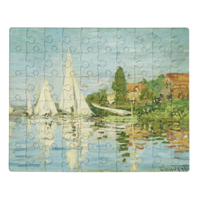 Claude Monet. Regattas at Argenteuil  Jigsaw Puzzle (Puzzle Horizontal)