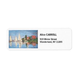 Claude Monet - Regattas at Argenteuil Label