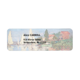 Claude Monet - Regattas at Argenteuil Label
