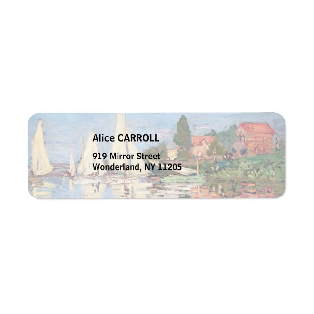 Claude Monet - Regattas at Argenteuil Label (Front)