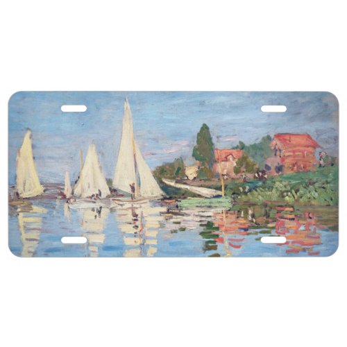 Claude Monet _ Regattas at Argenteuil License Plate