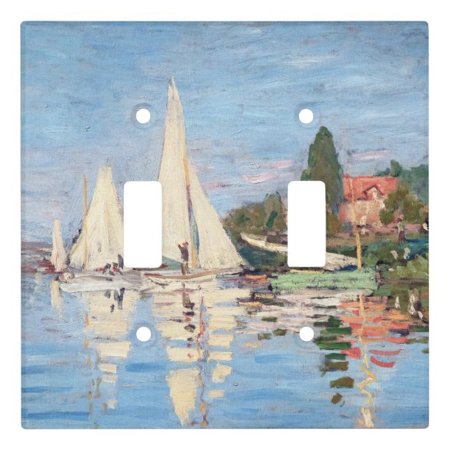 Claude Monet - Regattas at Argenteuil Light Switch Cover (Front)