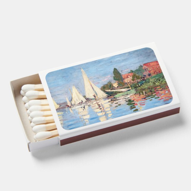 Claude Monet - Regattas at Argenteuil Matchboxes (Front Open)