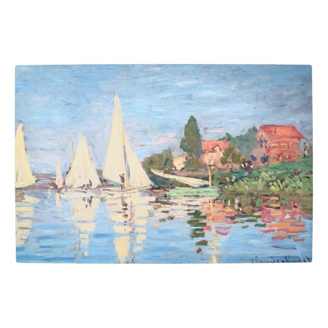 Claude Monet - Regattas at Argenteuil Metal Print (Front)