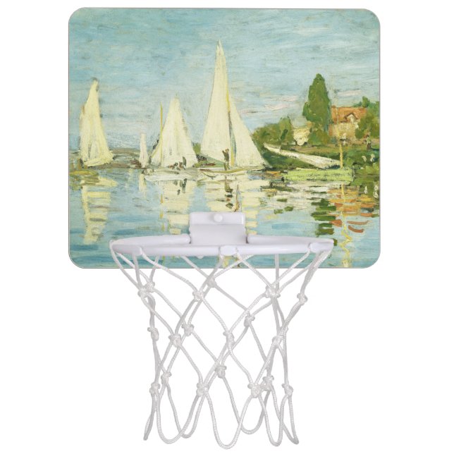 Claude Monet. Regattas at Argenteuil     Mini Basketball Hoop (Front)