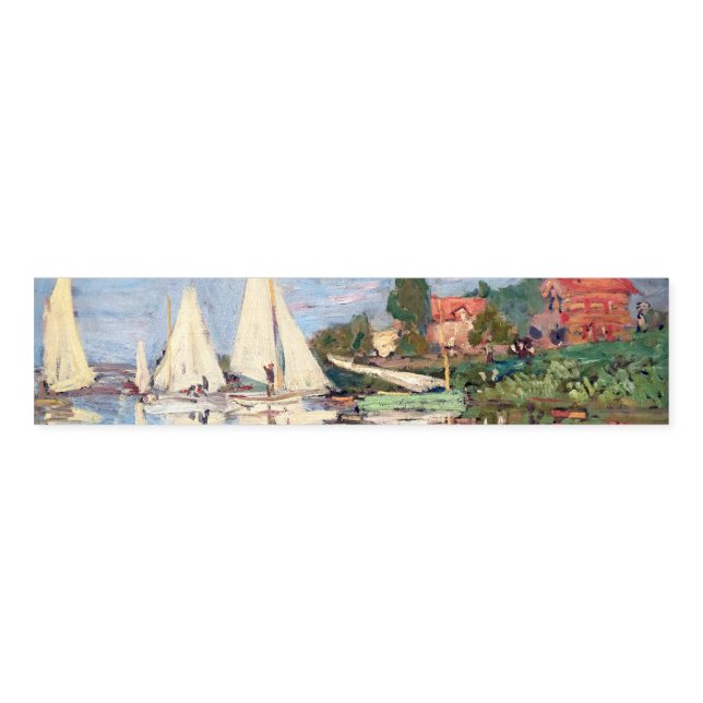 Claude Monet - Regattas at Argenteuil Napkin Bands (Unfolded)