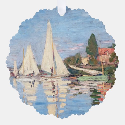 Claude Monet _ Regattas at Argenteuil Ornament Card