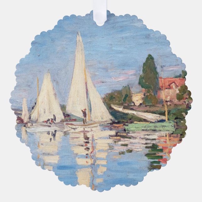 Claude Monet - Regattas at Argenteuil Ornament Card (Front)