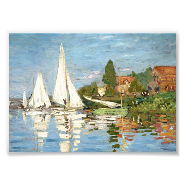 Claude Monet Regattas at Argenteuil Photo Print (Front)