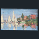 Claude Monet - Regattas at Argenteuil Place Card Holder<br><div class="desc">Regattas at Argenteuil,  Regates a Argenteuil. By Claude Monet in 1872.</div>