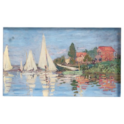 Claude Monet _ Regattas at Argenteuil Place Card Holder