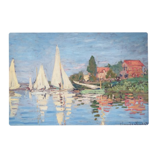 Claude Monet - Regattas at Argenteuil Placemat (Front)