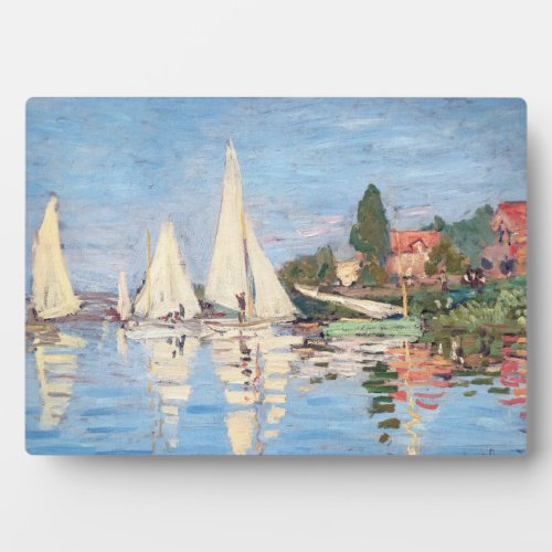 Claude Monet _ Regattas at Argenteuil Plaque