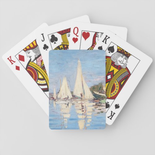 Claude Monet _ Regattas at Argenteuil Playing Cards