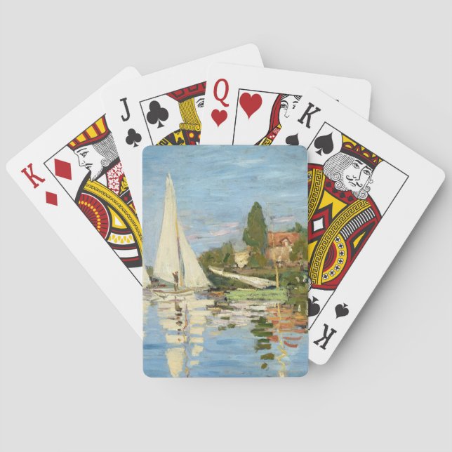 Claude Monet Regattas at Argenteuil Poker Cards (Back)