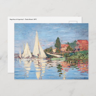Claude Monet - Regattas at Argenteuil Postcard
