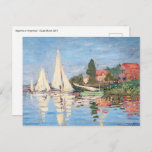 Claude Monet - Regattas at Argenteuil Postcard<br><div class="desc">Regattas at Argenteuil,  Regates a Argenteuil. By Claude Monet in 1872.</div>