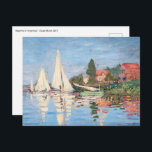 Claude Monet - Regattas at Argenteuil Postcard<br><div class="desc">Regattas at Argenteuil,  Regates a Argenteuil. By Claude Monet in 1872.</div>