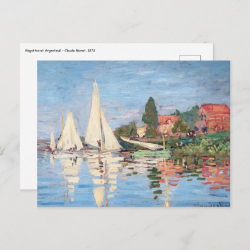 Claude Monet _ Regattas at Argenteuil Postcard