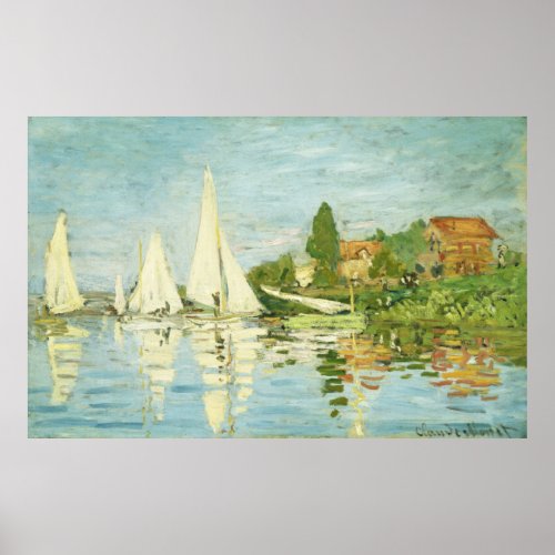 Claude Monet Regattas at Argenteuil Poster