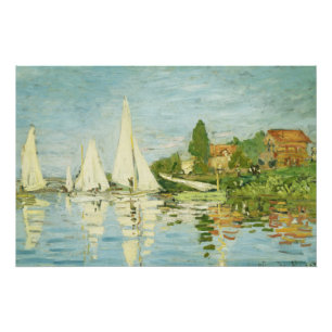 Claude Monet. Regattas at Argenteuil Poster