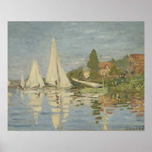 Claude Monet _ Regattas at Argenteuil Poster