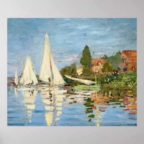 Claude Monet Regattas at Argenteuil Poster