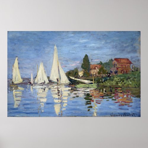 Claude Monet Regattas at Argenteuil Poster