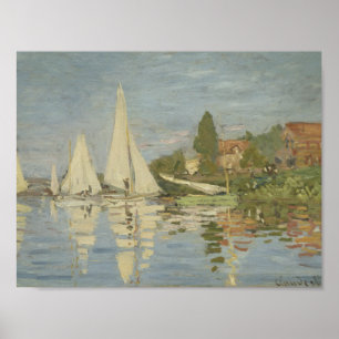 Claude Monet - Regattas at Argenteuil Poster