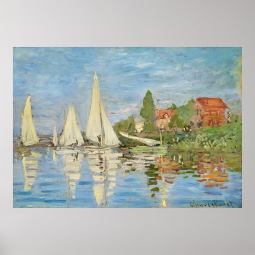 Claude Monet _ Regattas at Argenteuil Poster