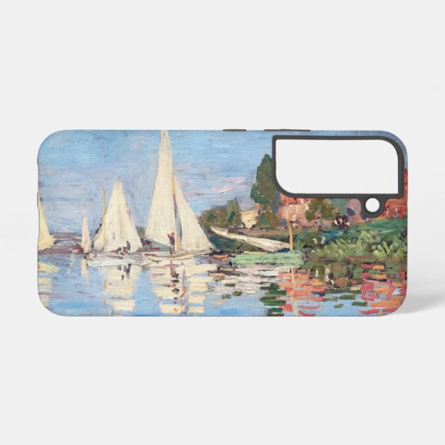 Claude Monet - Regattas at Argenteuil Samsung Galaxy Case (Back Horizontal)