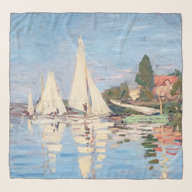 Claude Monet - Regattas at Argenteuil Scarf (Front)
