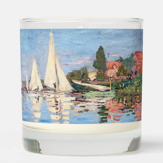 Claude Monet - Regattas at Argenteuil Scented Candle (Front)