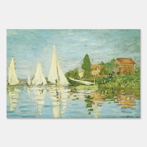 Claude Monet Regattas at Argenteuil Sign