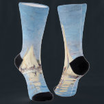 Claude Monet - Regattas at Argenteuil Socks<br><div class="desc">Regattas at Argenteuil,  Regates a Argenteuil. By Claude Monet in 1872.</div>
