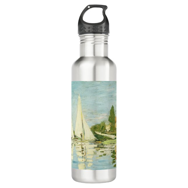 Claude Monet. Regattas at Argenteuil      Stainless Steel Water Bottle (Front)