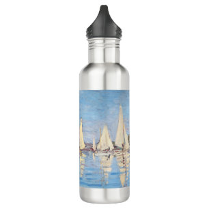 Claude Monet - Regattas at Argenteuil Stainless Steel Water Bottle