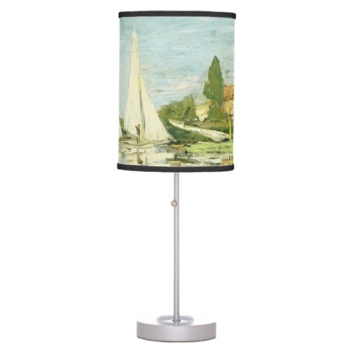 Claude Monet Regattas at Argenteuil     Table Lamp