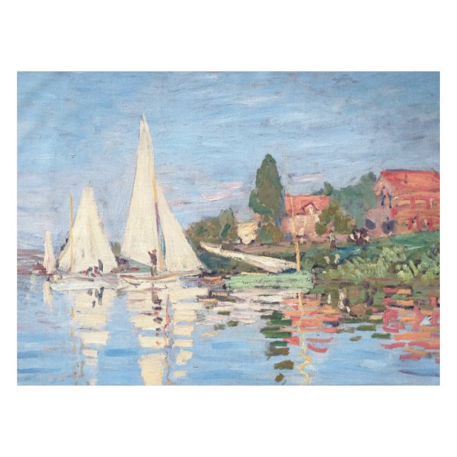 Claude Monet - Regattas at Argenteuil Tablecloth (Front (Horizontal))