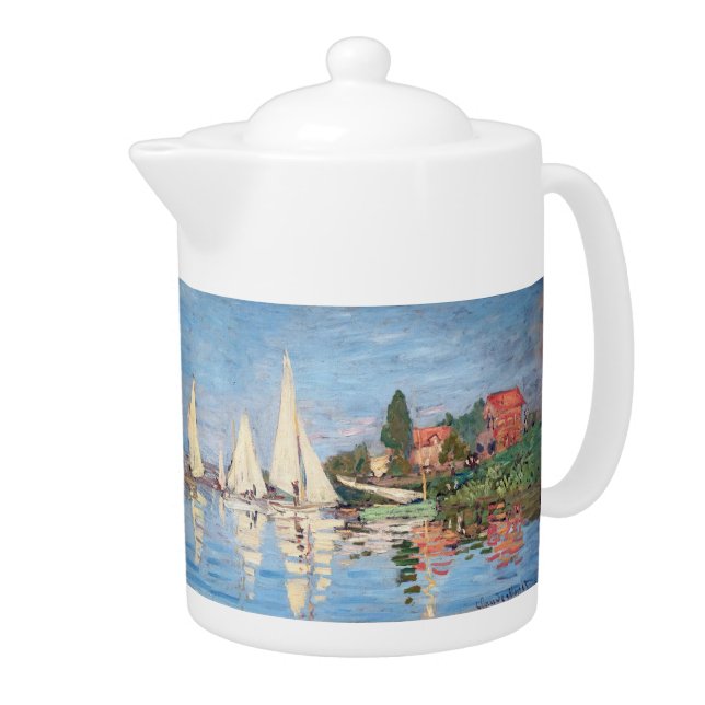 Claude Monet - Regattas at Argenteuil Teapot (Right)