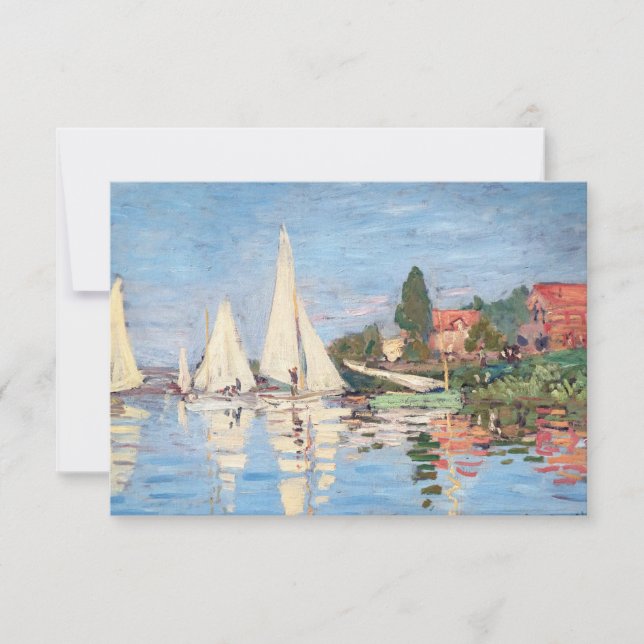 Claude Monet - Regattas at Argenteuil Thank You Card (Front)
