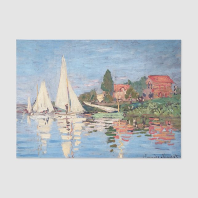 Claude Monet - Regattas at Argenteuil Tissue Paper (Front)